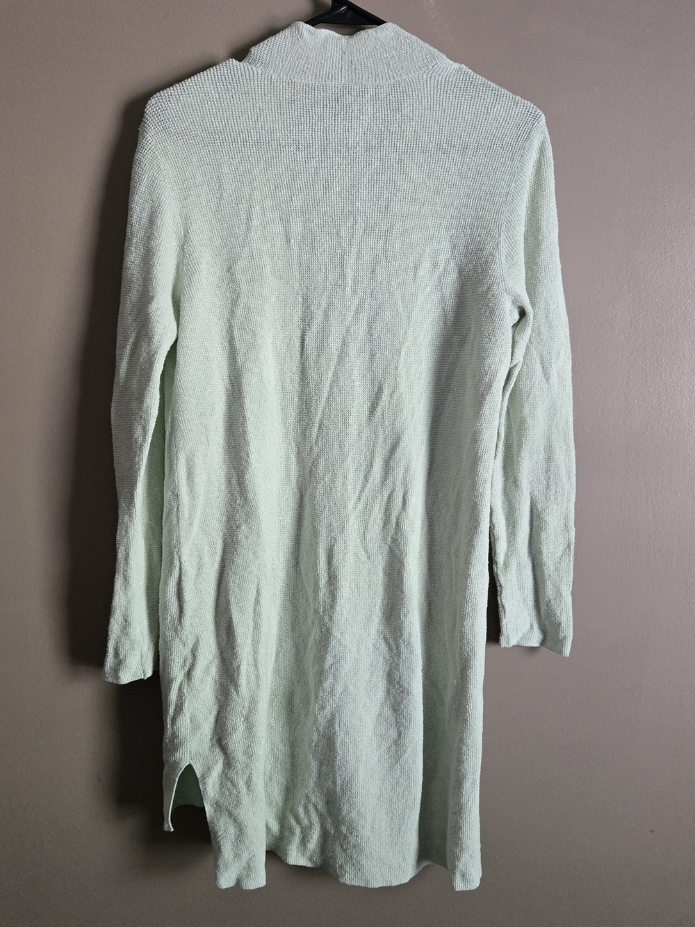 Eileen Fisher Soft Mint Open-Front Long Cardigan - Picture 2 of 5